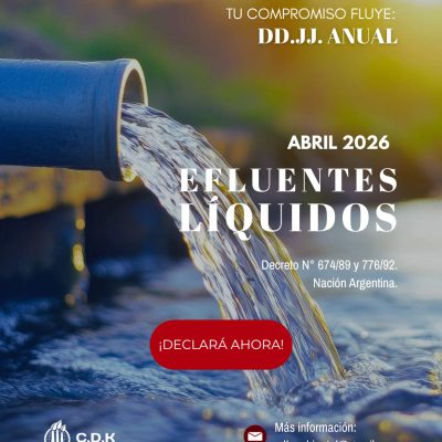 Declaración jurada efluentes líquidos